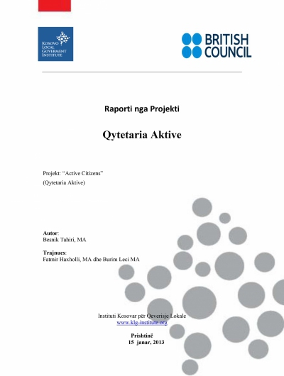 Raporti nga Projekti Qytetaria Aktive