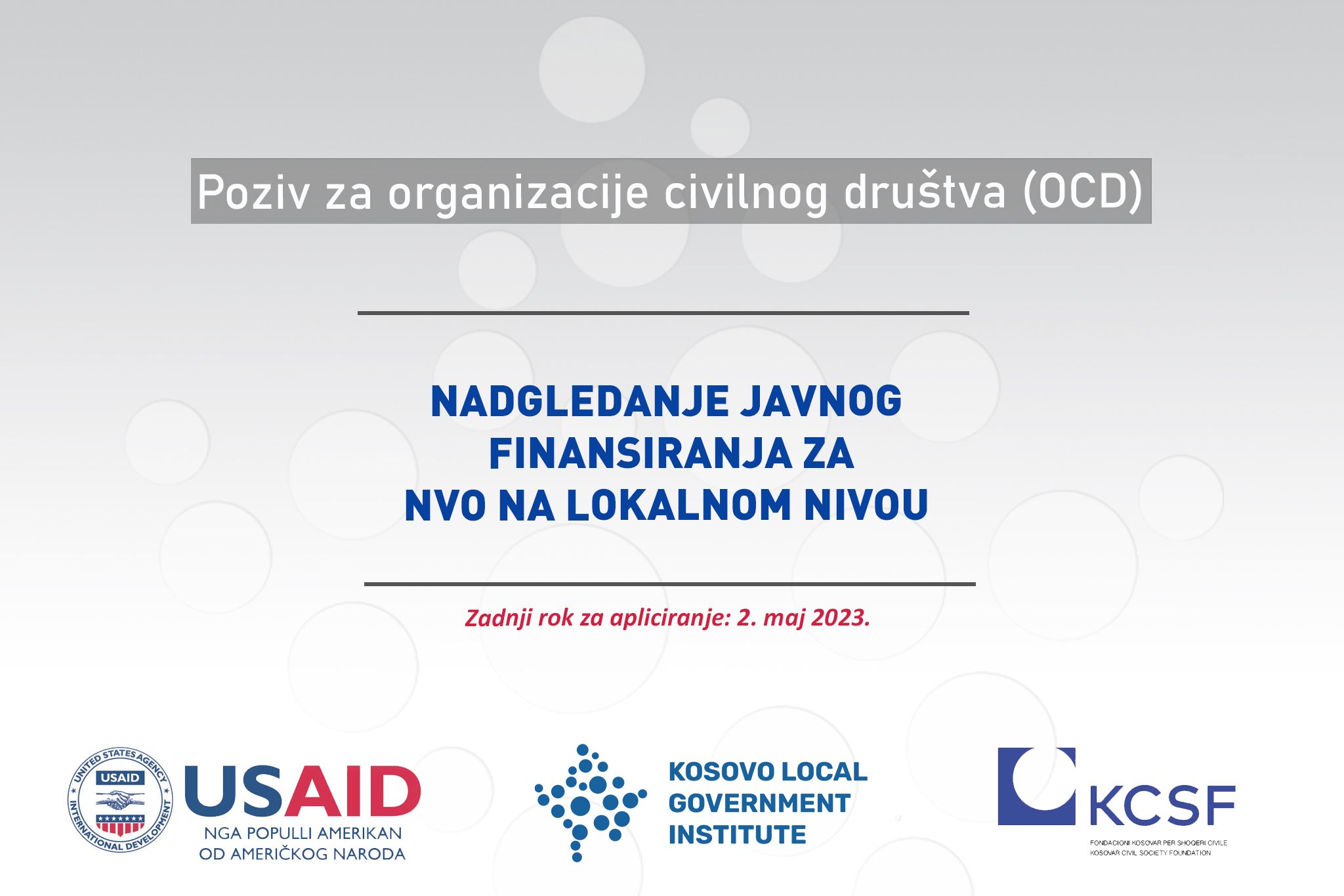 Read more about the article Poziv za organizacije civilnog društva (OCD)