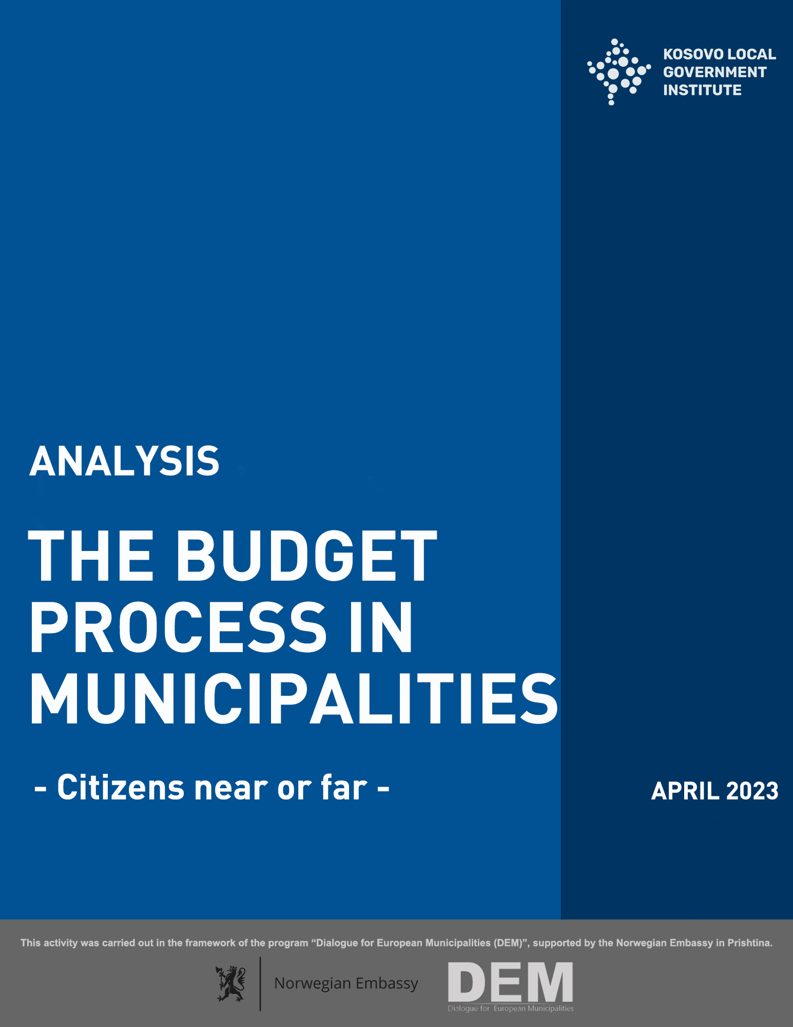 Read more about the article Analysis – The Budget Process in Municipalities ENG