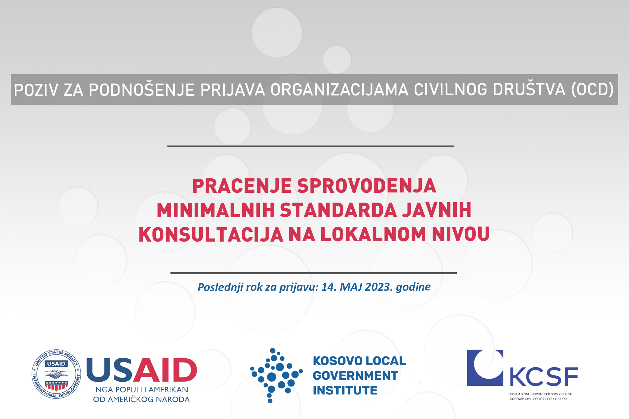 Read more about the article Poziv za organizacije civilnog društva (OCD)