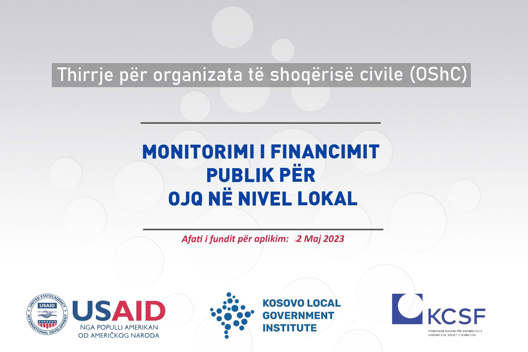 You are currently viewing Thirrje për organizata të shoqërisë civile (OShC)