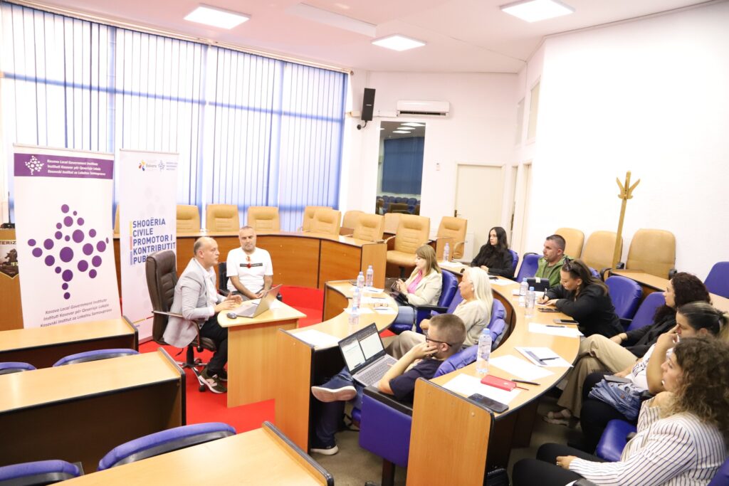 KLGI organized the next informative meeting with Civil Society Organizations in Municipality of Ferizaj