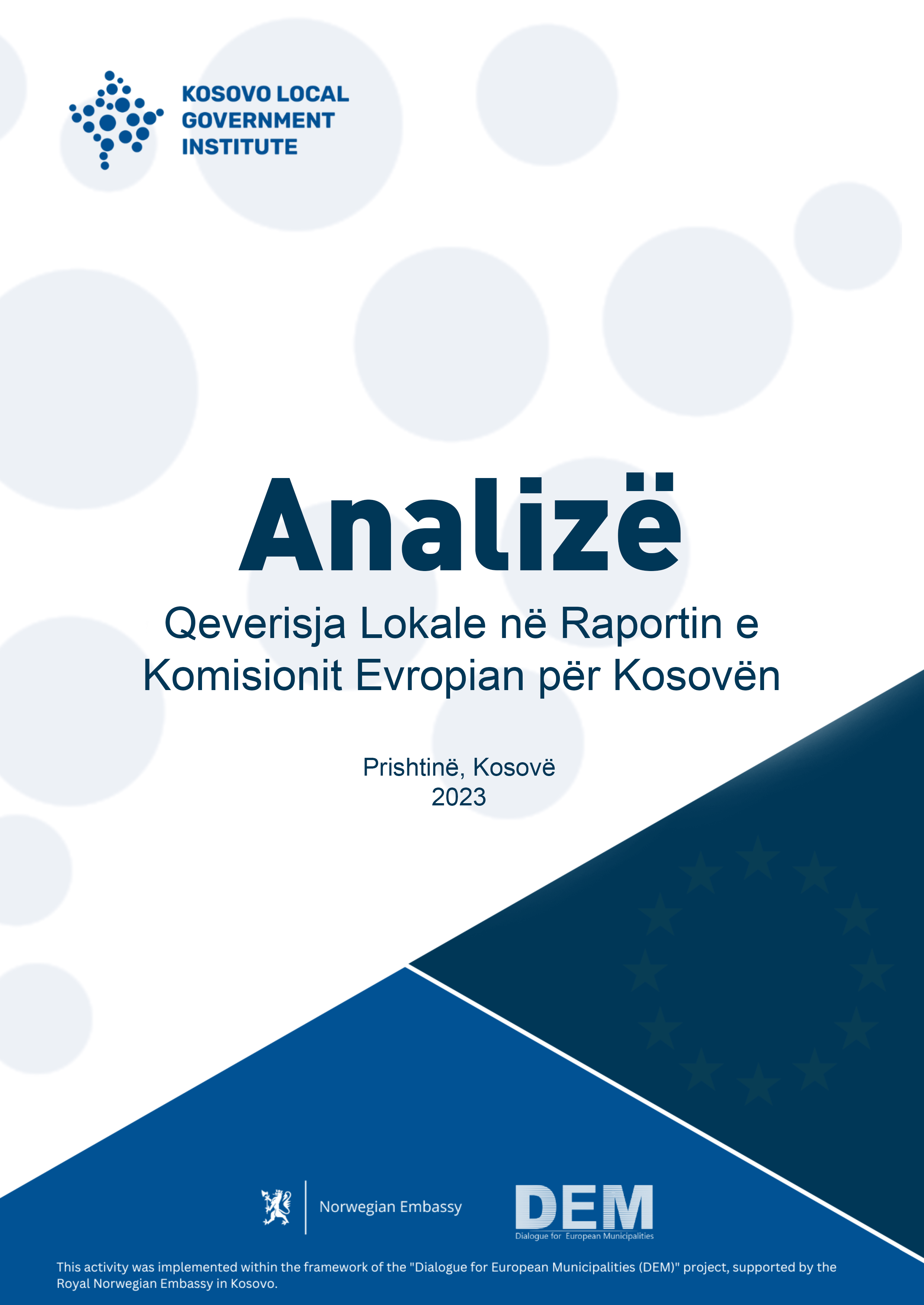 Read more about the article Qeverisja Lokale në Raportin e Komisionit Evropian për Kosovën