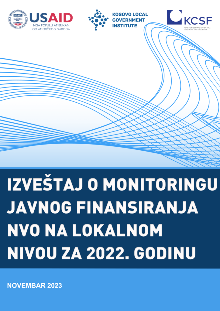 Izveštaj o monitoringu javnog finansiranja nvo na lokalnom nivou za 2022. Godinu