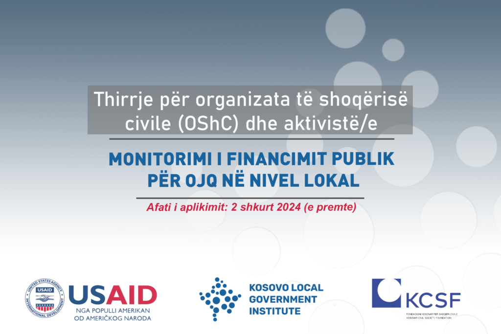 Thirrje për organizata të shoqërisë civile (OShC) dhe aktivistë/e