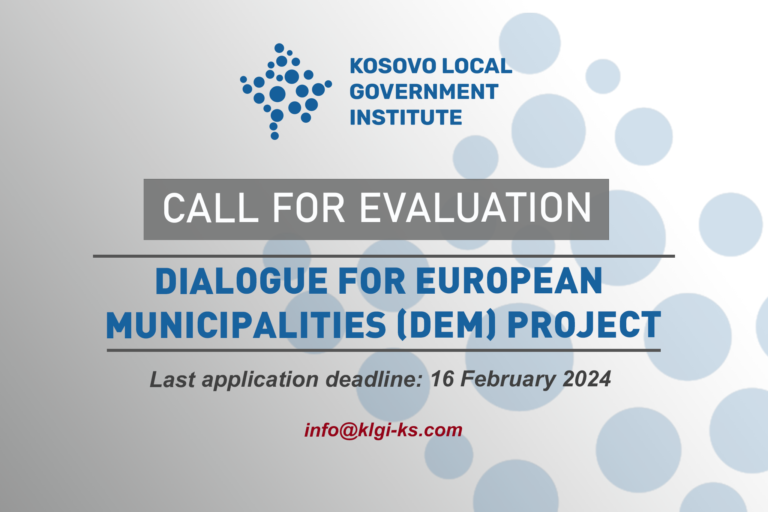 Read more about the article CALL FOR EVALUATION: DIALOGUE FOR EUROPEAN MUNICIPALITIES (DEM) PROJECT