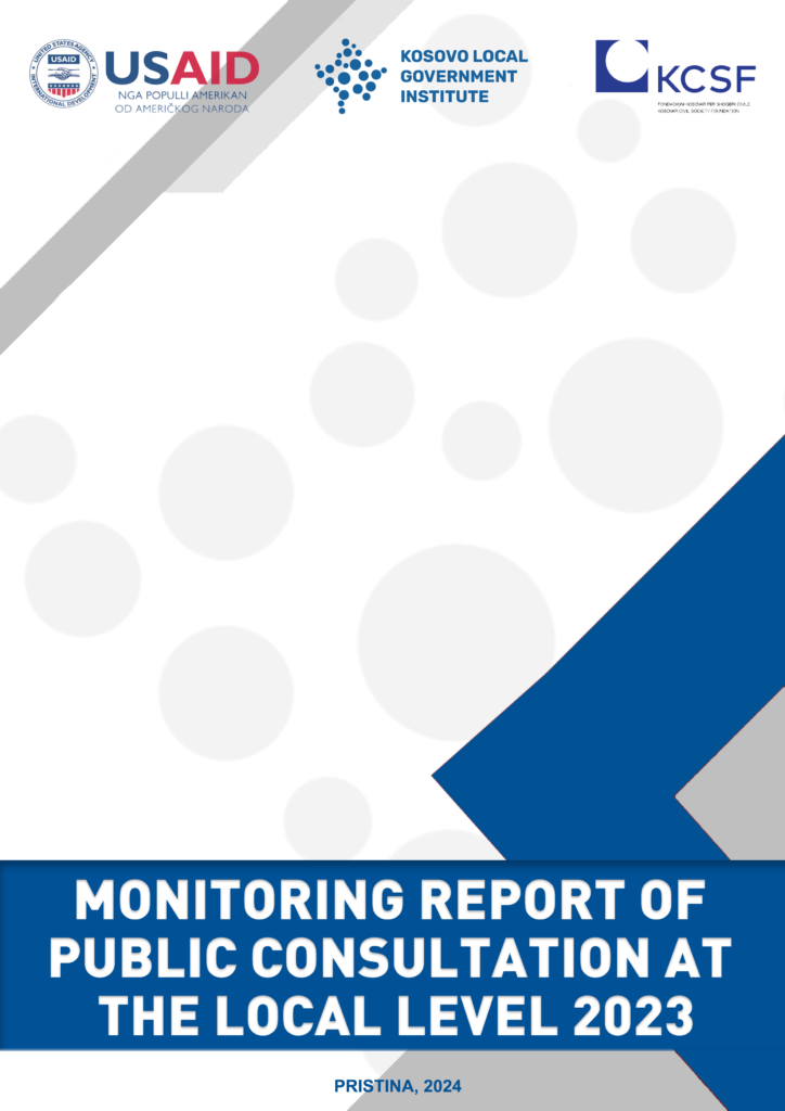 MONITORING REPORT OF PUBLIC CONSULTATION AT THE LOCAL LEVEL 2023